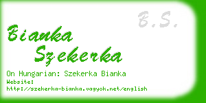 bianka szekerka business card